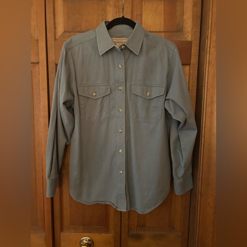Cambridge Clothing Co. Women’s M Cotton Rustic Outdoorsy Blue Button Down Shirt